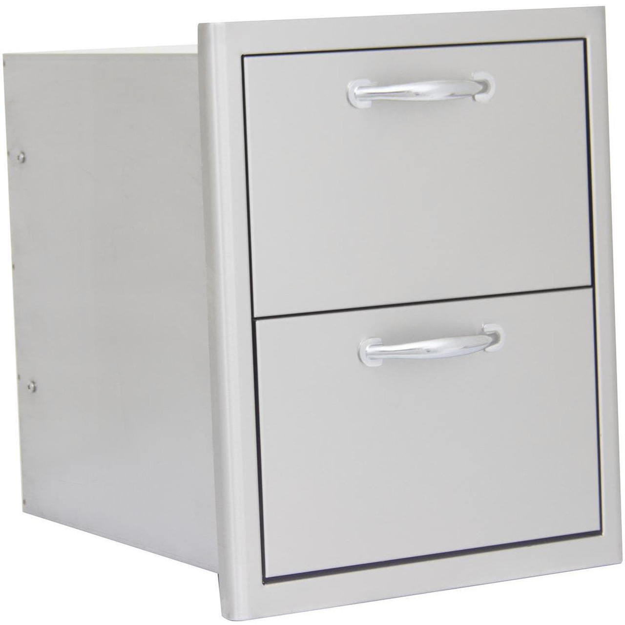 Blaze 16-Inch Stainless Steel Double Access Drawer - BLZ-DRW2-R-LT