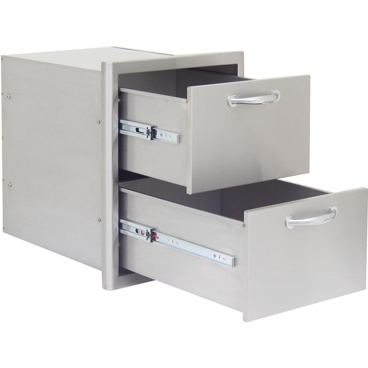 Blaze 16-Inch Stainless Steel Double Access Drawer - BLZ-DRW2-R-LT