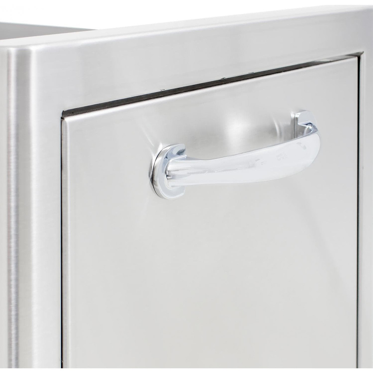 Blaze 13-Inch Narrow Roll-Out Stainless Steel Trash Bin - BLZ-TRNW-DRW-H