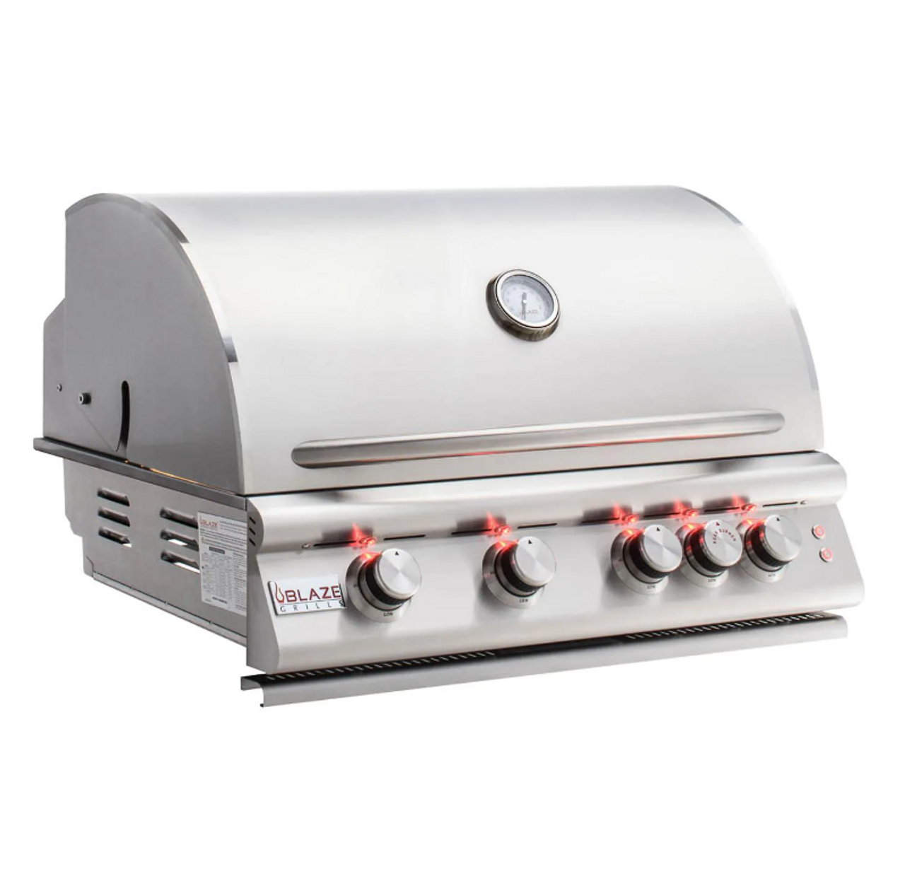 Blaze Premium LTE - 32-Inch 4-Burner Built-In Grill - Natural Gas with Rear Infrared Burner & Grill Lights - BLZ-4LTE2-NG