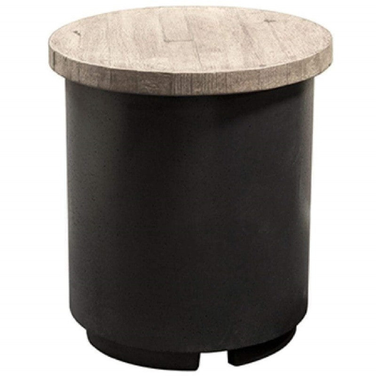 American Fyre Designs Reclaimed Wood 17 Inch Contempo Propane Tank Cover or End Table, Silver Pine- 8510-BA-SP