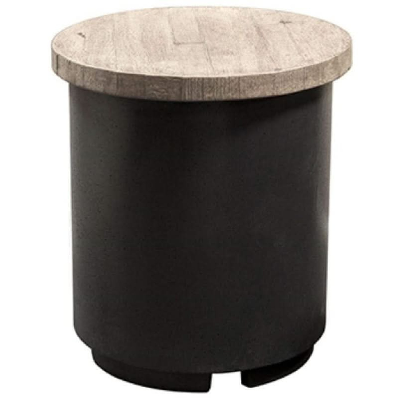 American Fyre Designs Reclaimed Wood 17 Inch Contempo Propane Tank Cover or End Table, Silver Pine- 8510-BA-SP