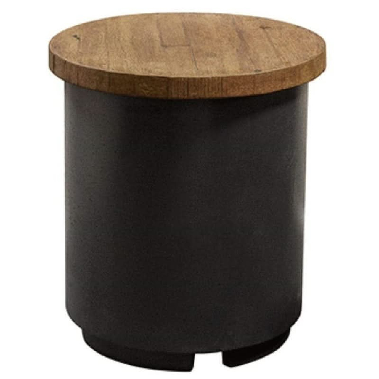 American Fyre Designs Reclaimed Wood 17 Inch Contempo Propane Tank Cover or End Table, French Barrel Oak- 8510-BA-FO