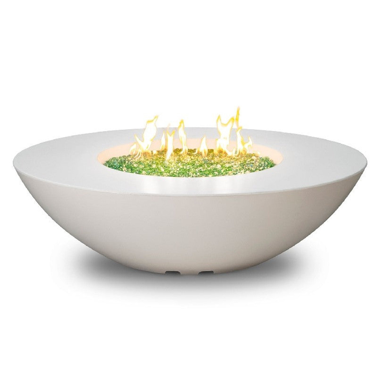 American Fyre Designs 18 Inch Calais Oval Firetable, Smoke, Propane Gas- 759-SM-11-M4PC