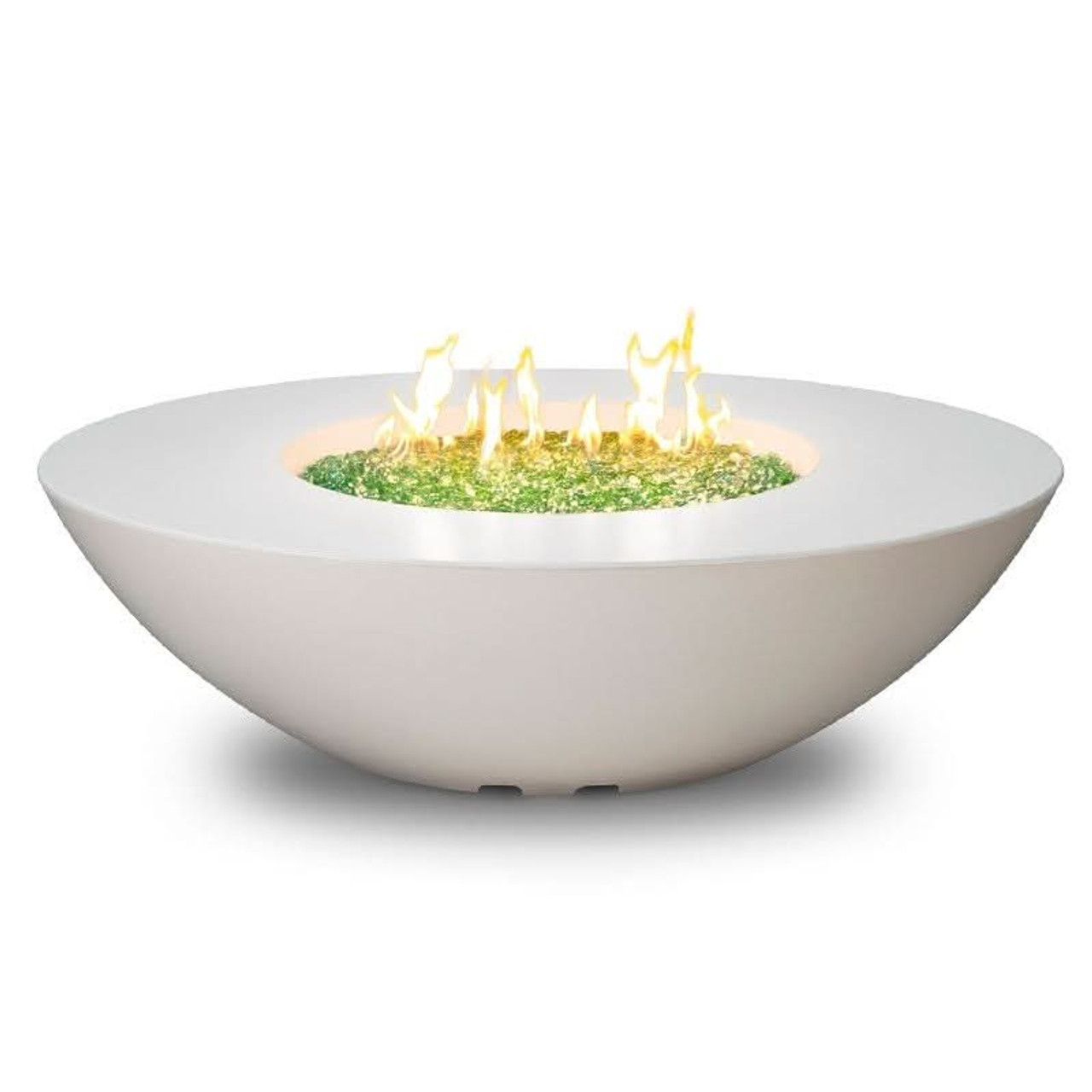 American Fyre Designs 18 Inch Calais Oval Firetable, Smoke, Propane Gas- 759-SM-11-M4PC