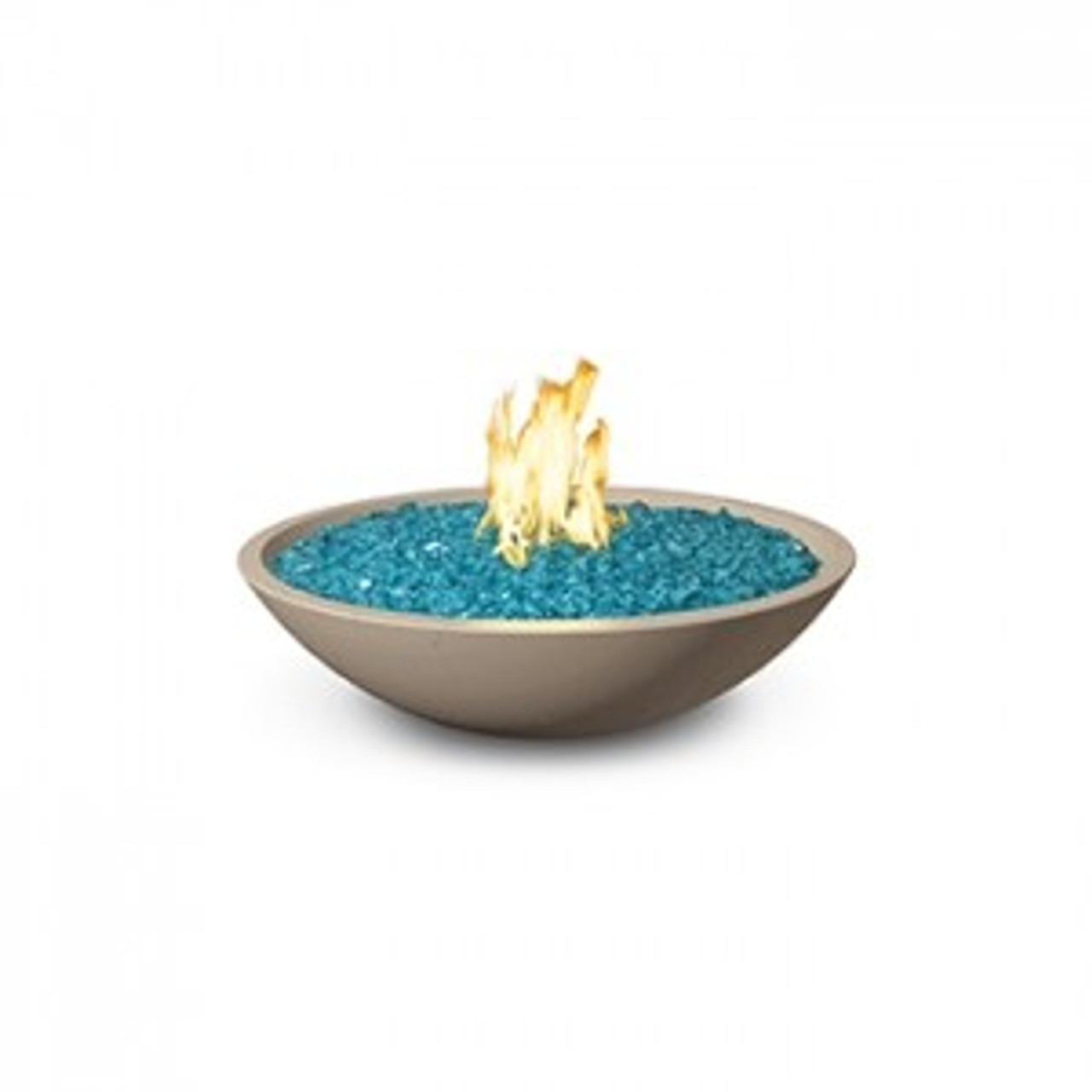 American Fyre Designs 24 Inch Marseille Round Fire Bowl, Smoke, Natural Gas- 755-SM-11-M2NC