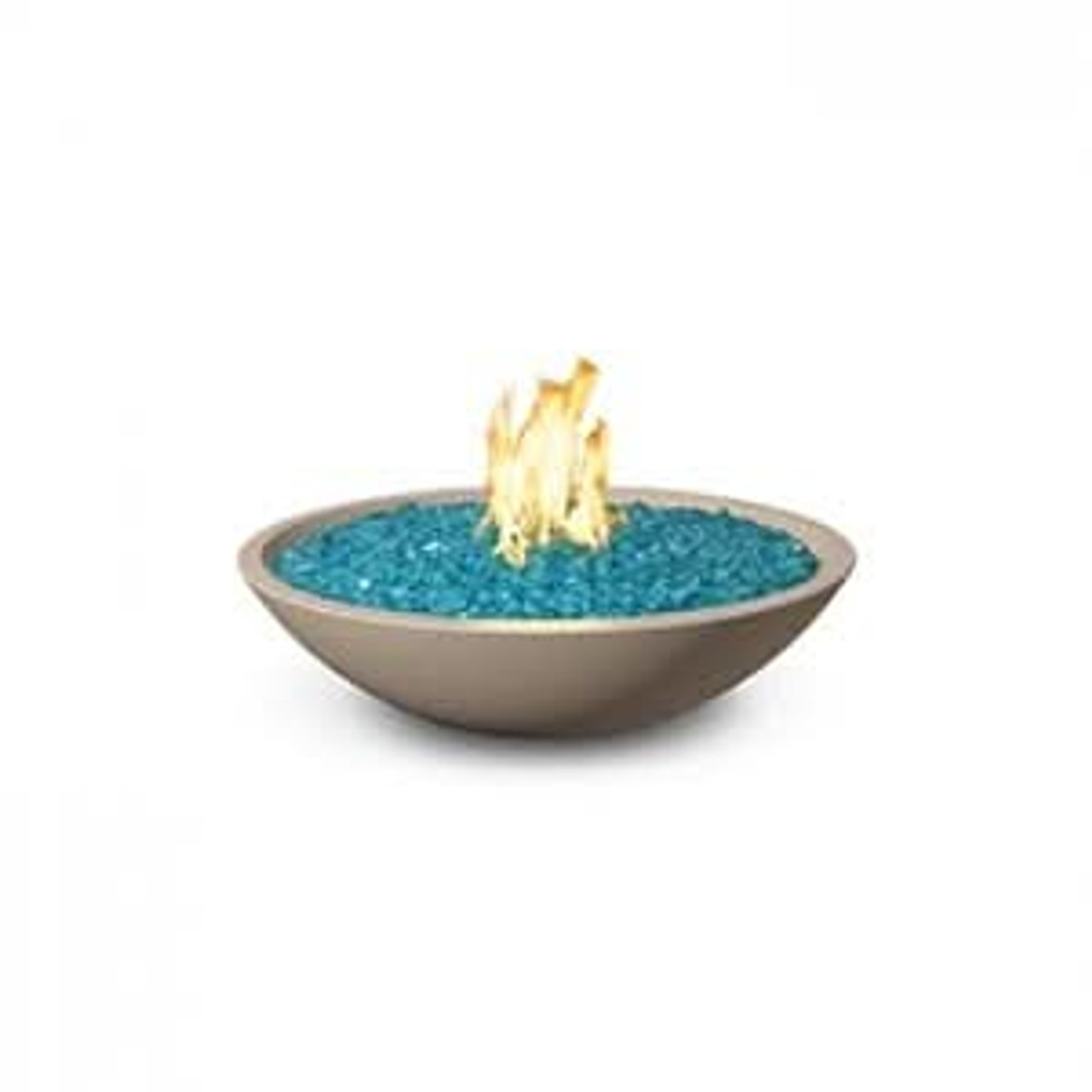 American Fyre Designs 24 Inch Marseille Round Fire Bowl, Black Lava, Propane Gas- 755-BA-11-M2PC