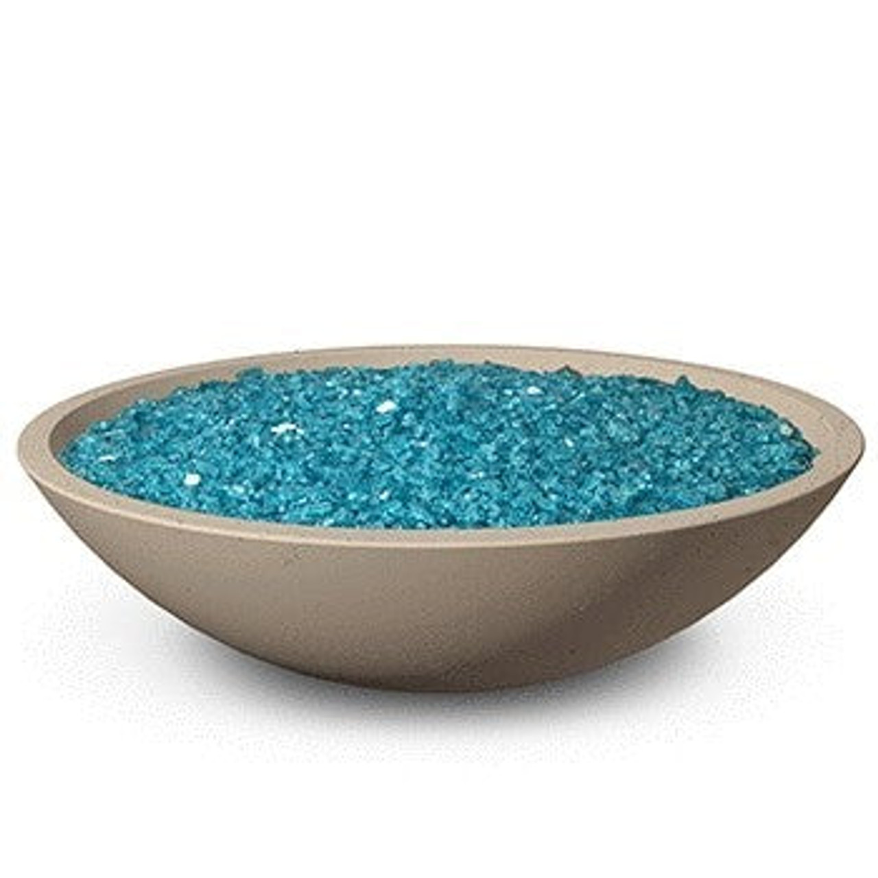 American Fyre Designs 32 Inch Marseille Round Fire Bowl, Smoke, Propane Gas- 753-SM-11-M6PC