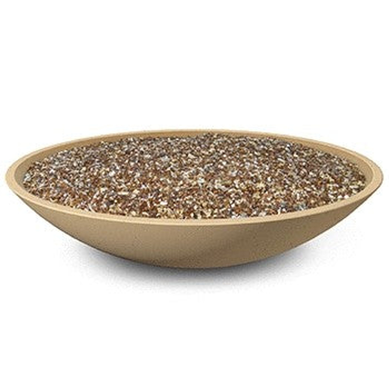 American Fyre Designs 48 Inch Marseille Round Fire Bowl, Black Lava, Propane Gas- 751-BA-11-M6PC