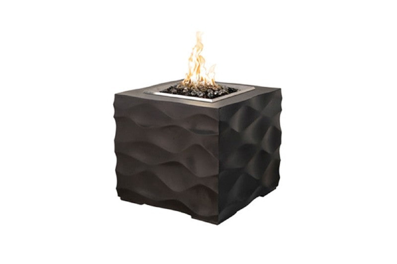 American Fyre Designs 22 3/4 Inch Voro Cube Firetable, Smoke, Natural Gas- 726-SM-11-M2NC
