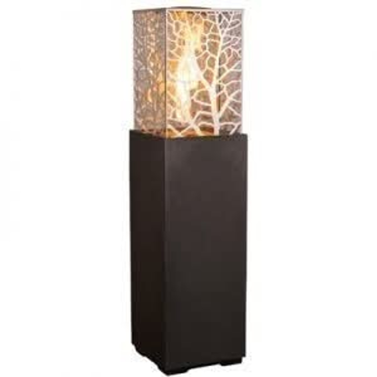 American Fyre Designs 16 Inch Square Magnolia Lantern, Smoke, Propane Gas- 716-SM-11-M1PC
