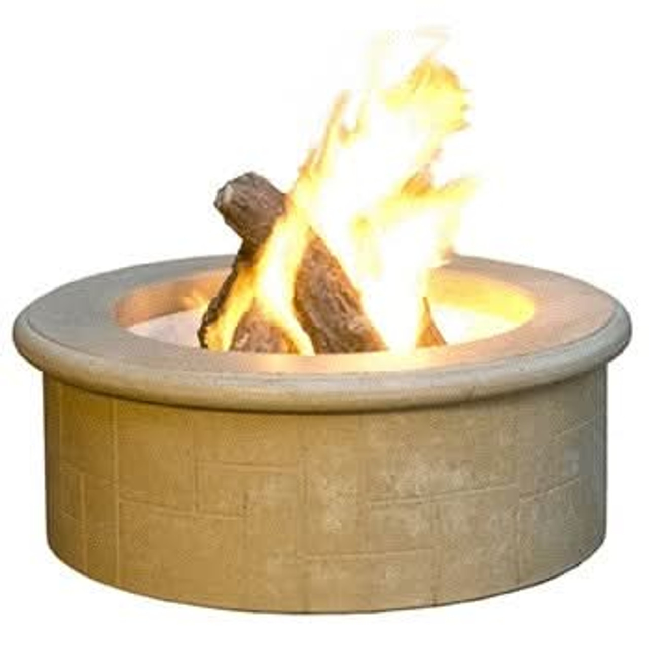 American Fyre Designs 39 Inch Round El Dorado Firepit, Smoke, Propane Gas- 681-SM-11-M6PC