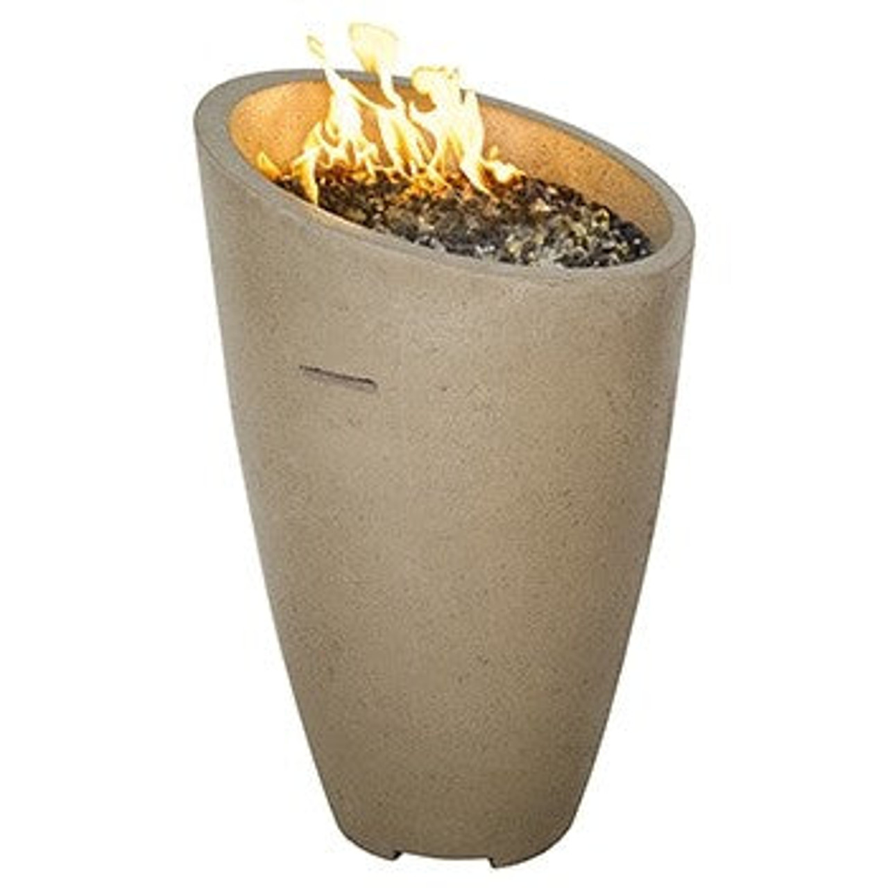American Fyre Designs 23 Inch Eclipse Fire Urn with Door, White Aspen, Natural Gas, Without Access- 520-WA-10-M2NC