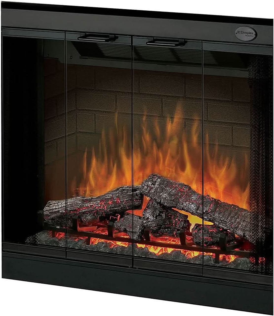 Dimplex Glass Bi-Fold Look Door for 39-inch Deluxe and Standard Built-In Firebox- X-BFDOOR39BLKSM