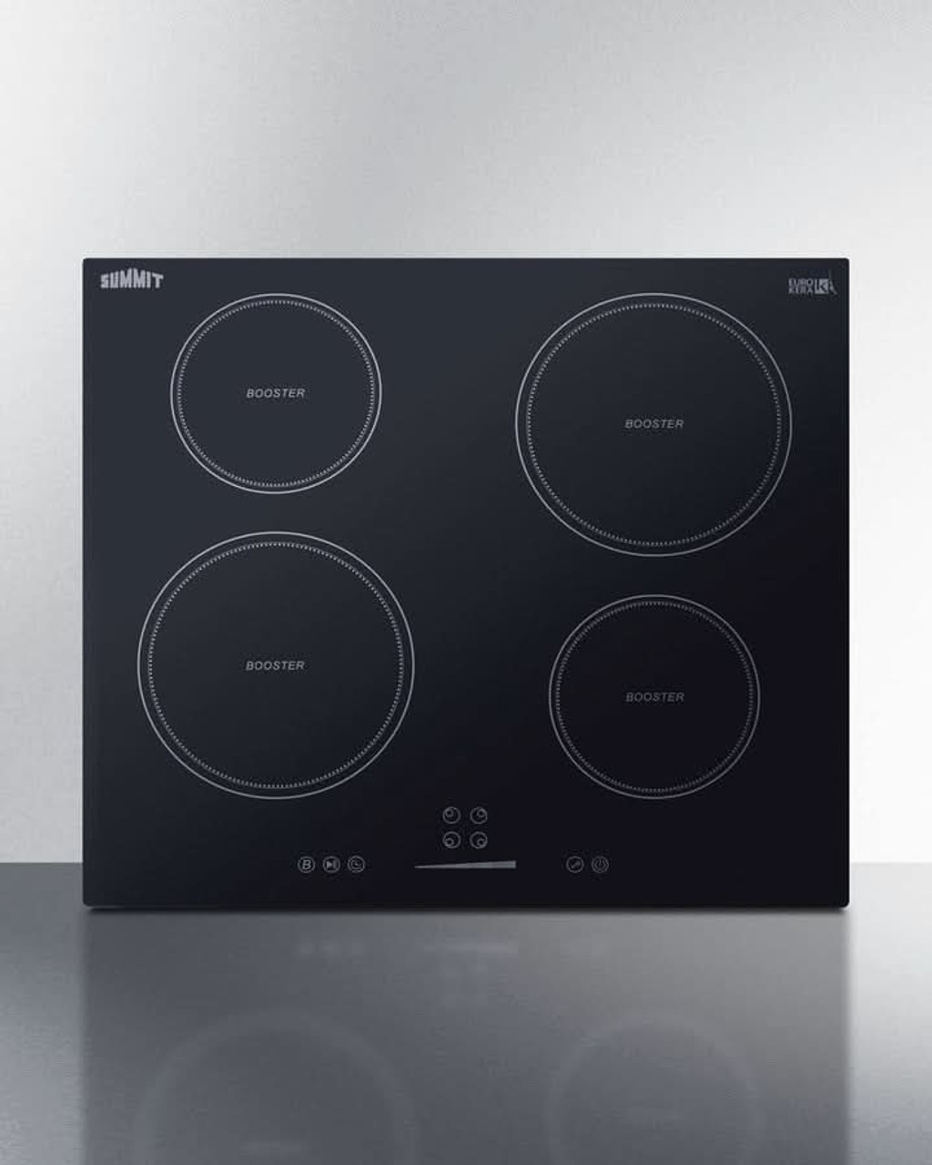 Summit - 24" Wide 208-240V 4-Zone Induction Cooktop - SINC4B241B