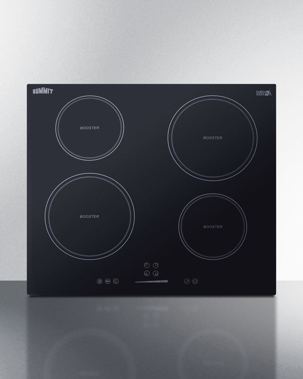 Summit - 24" Wide 208-240V 4-Zone Induction Cooktop - SINC4B241B