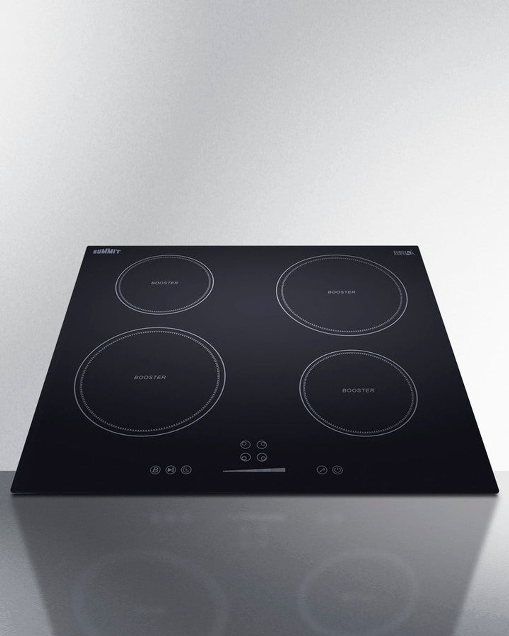 Summit - 24" Wide 208-240V 4-Zone Induction Cooktop - SINC4B241B