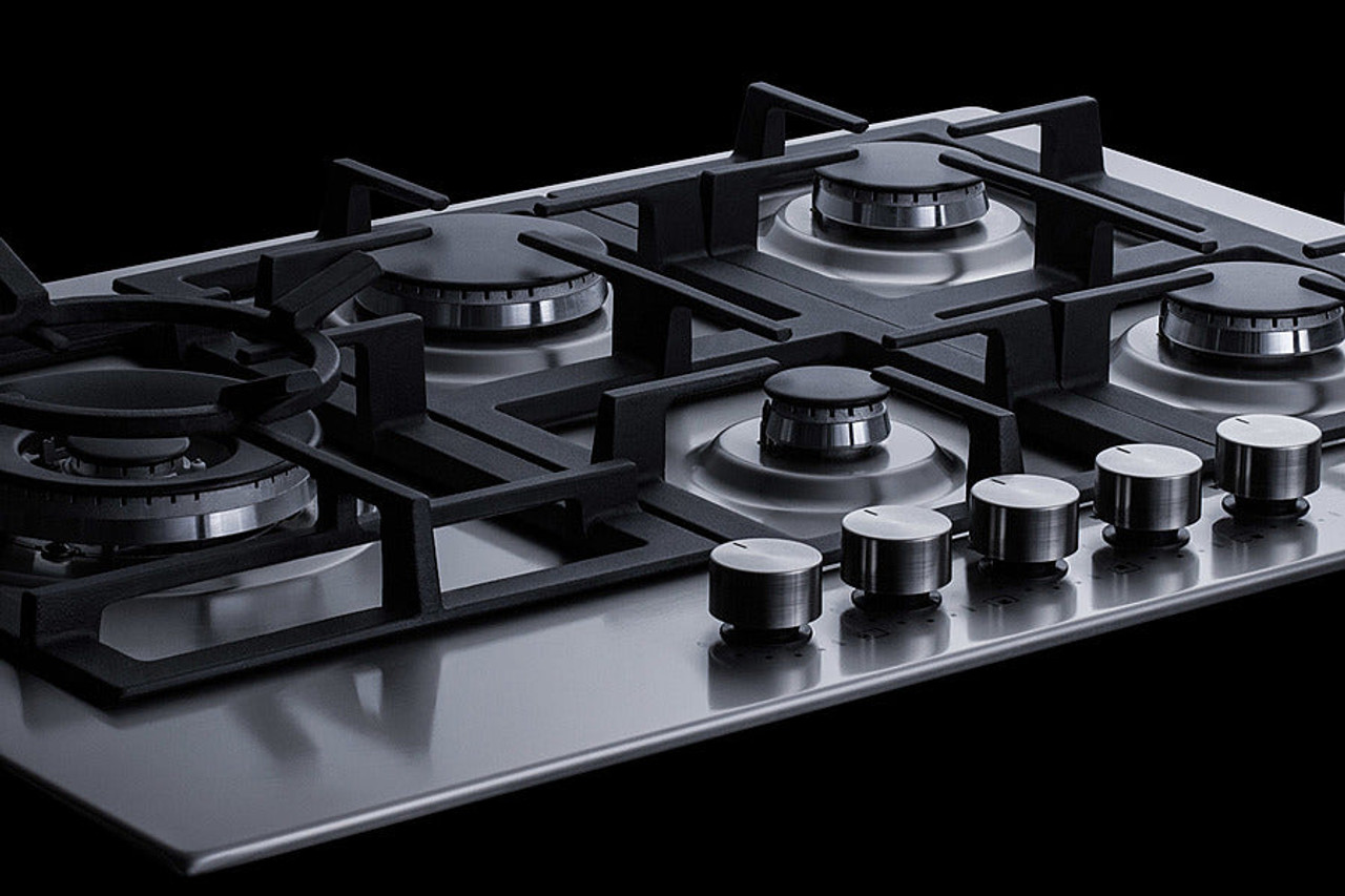 Summit - 30" Wide 5-Burner Gas Cooktop In Stainless Steel - GCJ5SS