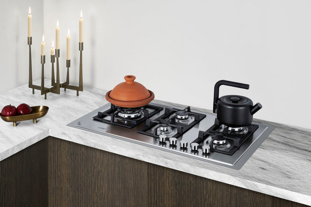Summit - 34" Wide 5-Burner Gas Cooktop In Stainless Steel - GCJ536SSTK