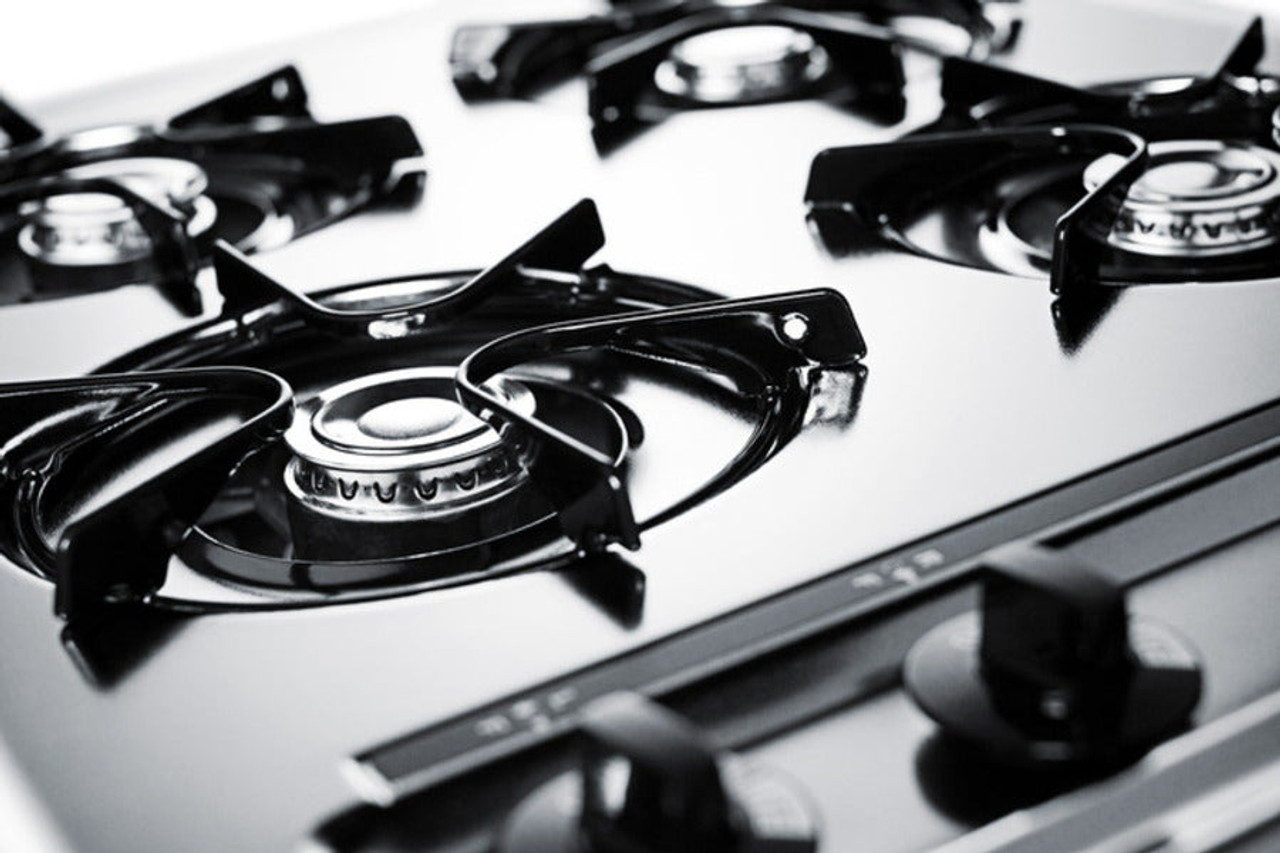 Summit 24" Wide 4 Burner Gas Cooktop Stainless Steel - ZNL03P