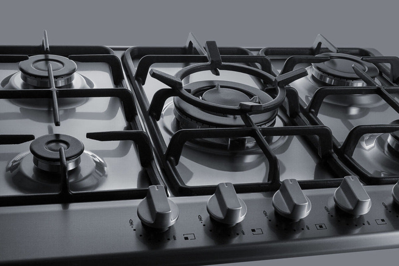 Summit 30" Wide 5 Burner Gas Cooktop Stainless Steel - GC527SSTK30