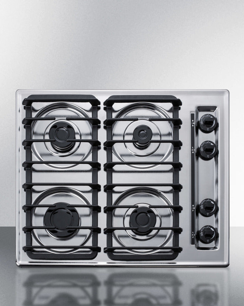 Summit 24" Wide 4 Burner Gas Cooktop Stainless Steel - ZTL033S