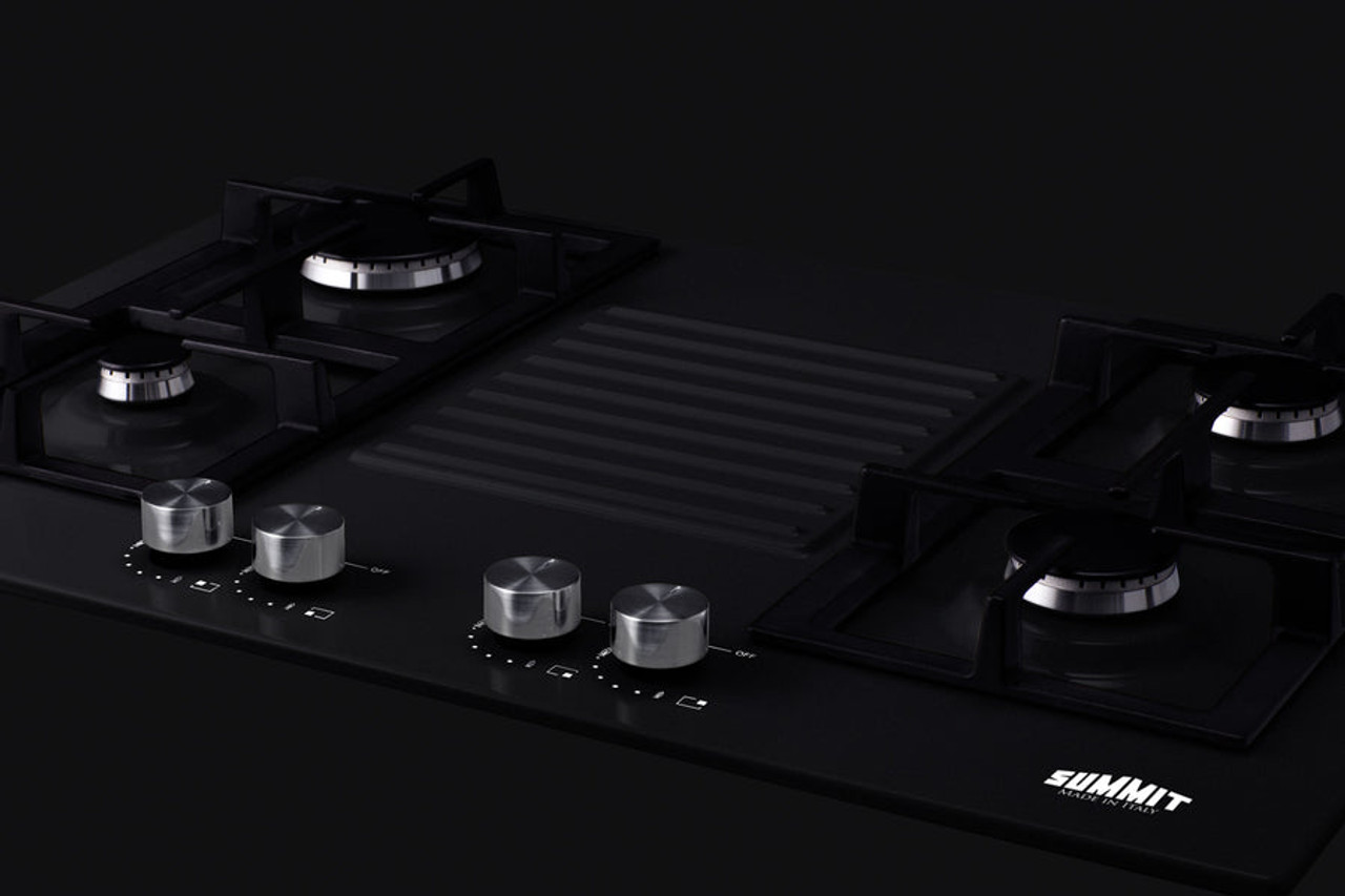 Summit - 30" Wide 4-Burner Gas Cooktop - GC432B