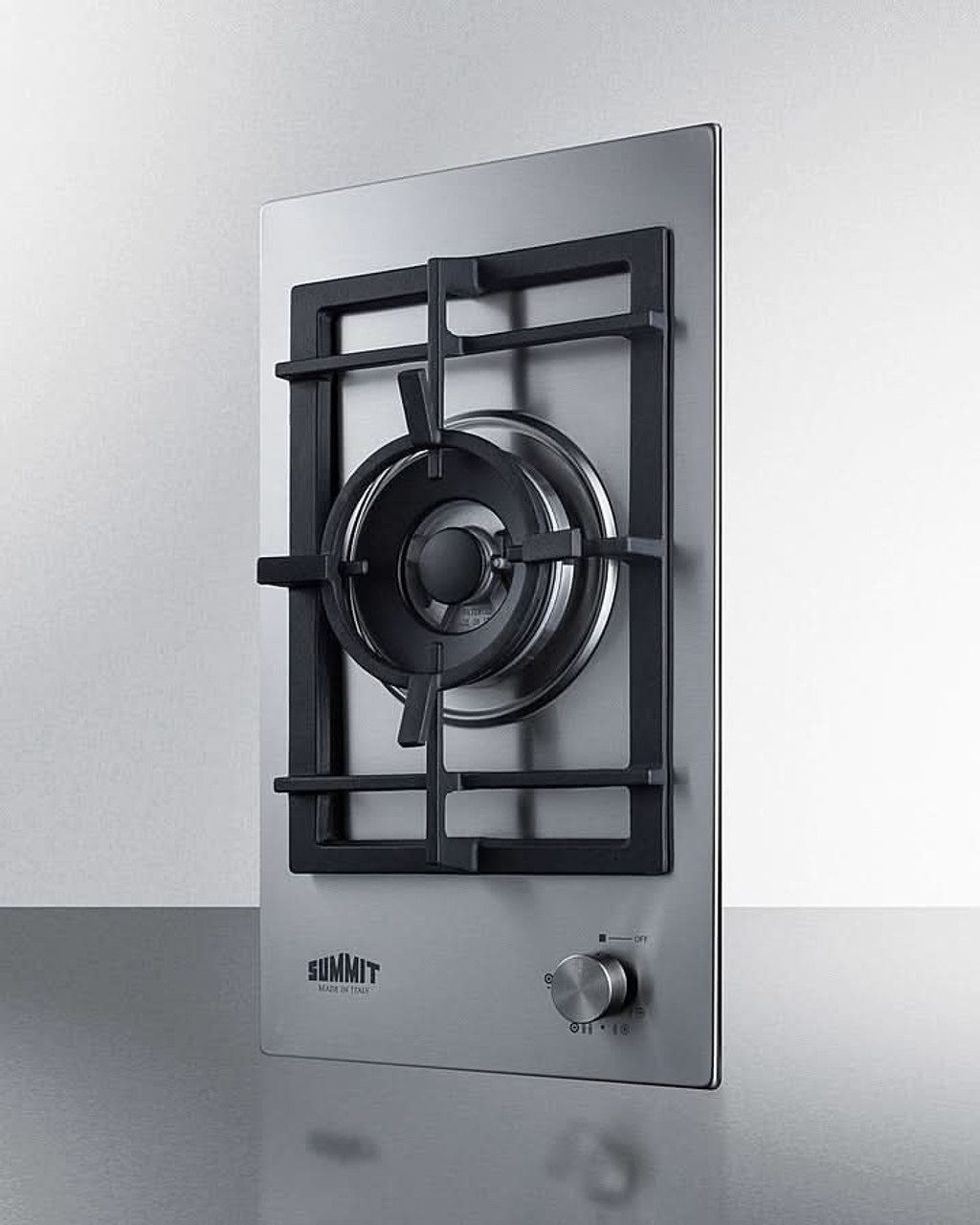 Summit - 12" Wide 1-Burner Gas Cooktop In Stainless Steel - GCJ1SS