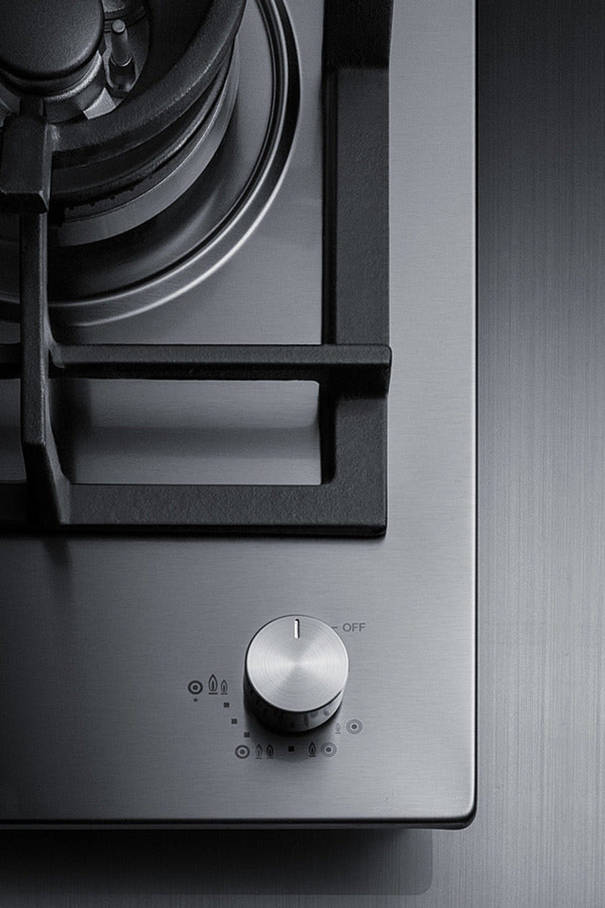 Summit - 12" Wide 1-Burner Gas Cooktop In Stainless Steel - GCJ1SS