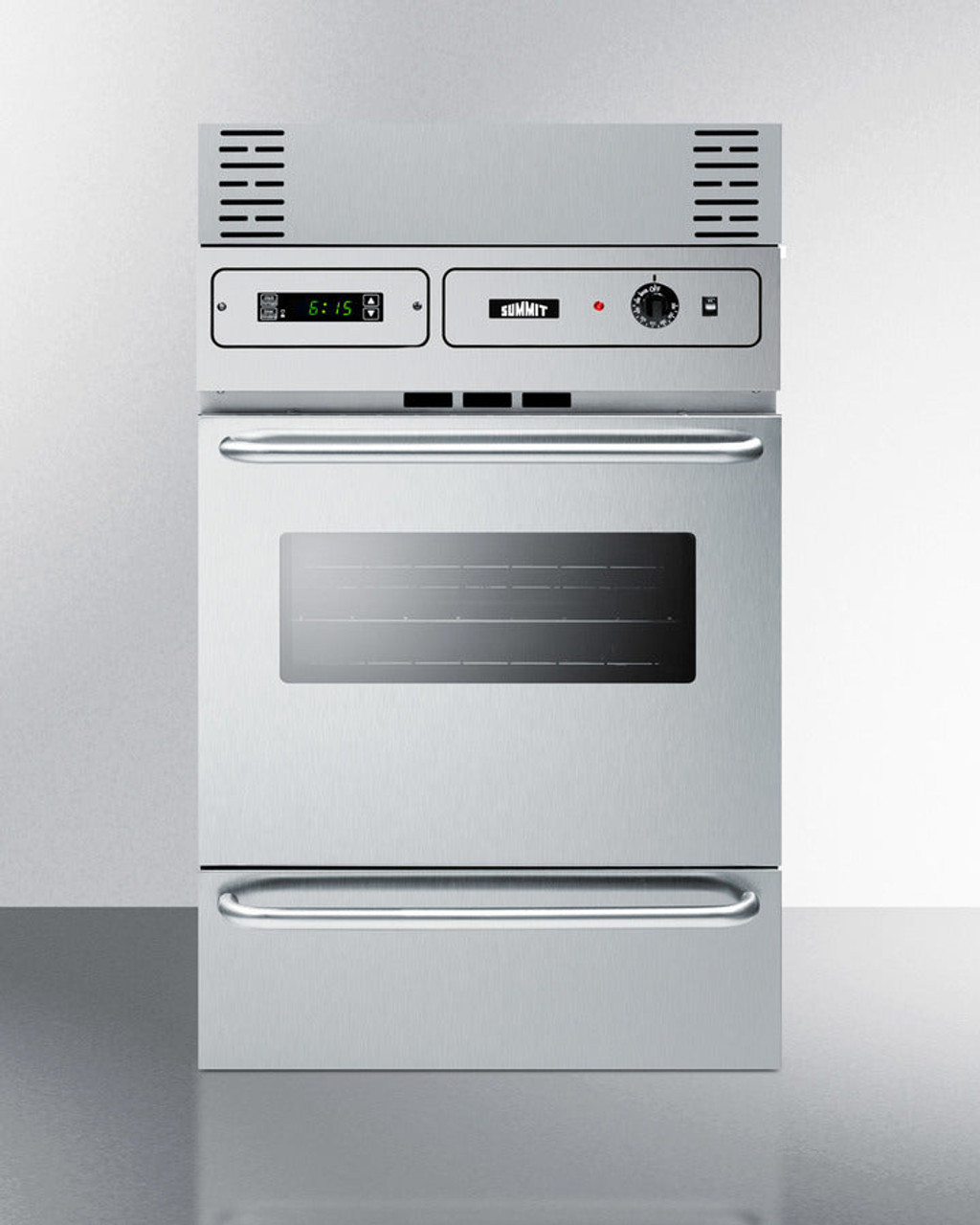 Summit 24" Wide Electric Wall Oven Stainless Steel - TEM788BKW