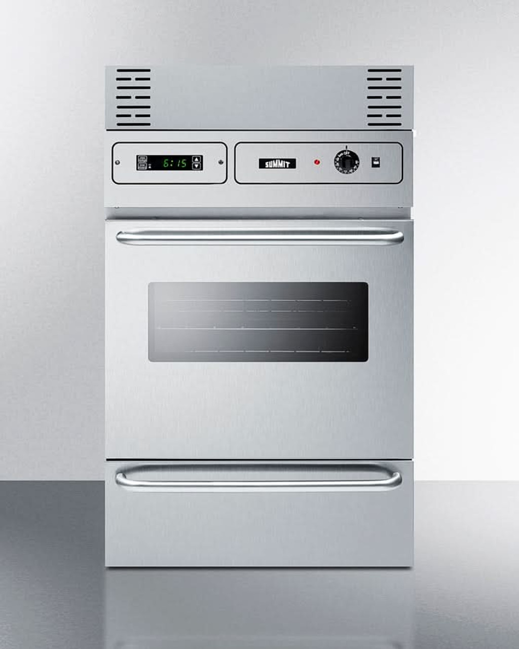 Summit 24" Wide Electric Wall Oven, 115V Stainless Steel - TEM755BKW