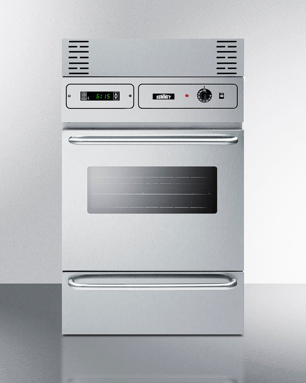Summit 24" Wide Electric Wall Oven, 115V Stainless Steel - TEM755BKW