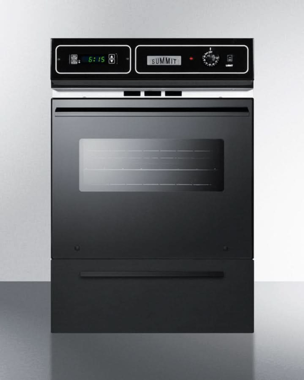 Summit 24" Wide Gas Wall Oven Black - TTM7212KW