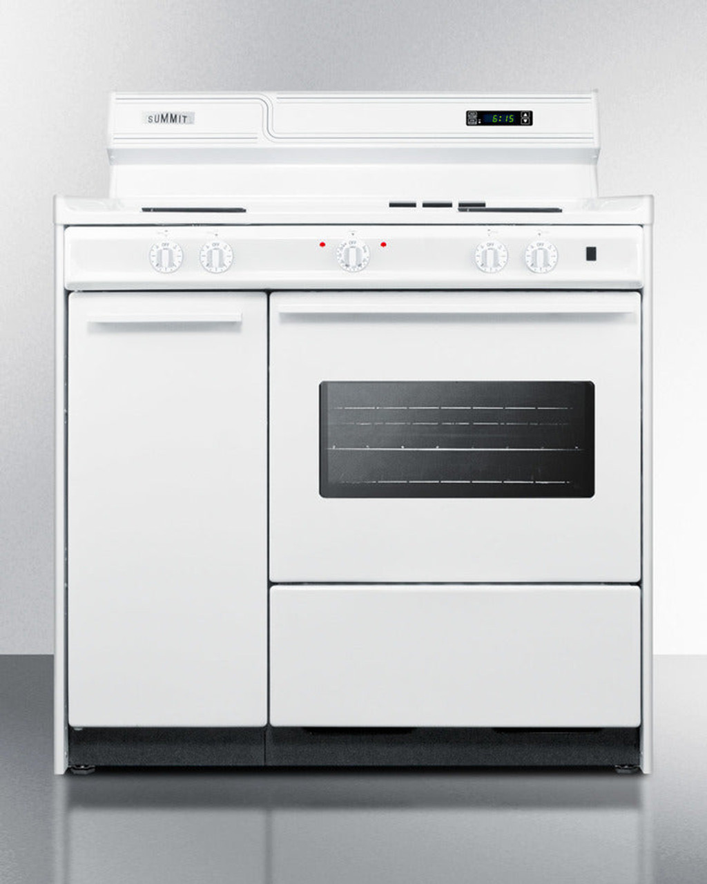 Summit 30" Electric Range with 4 Coil Elements and Storage Compartment White - WEM430KW