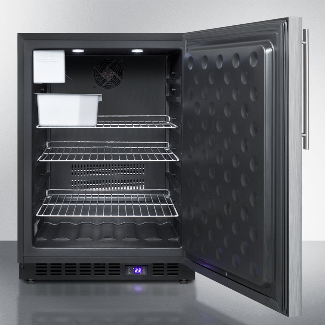 Summit - 24" Wide Outdoor All-Freezer With Icemaker - SPFF51OSCSSHVIM
