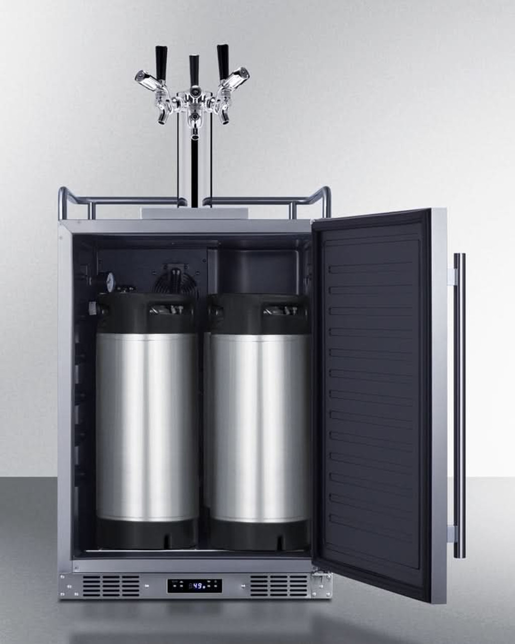 Summit 24" Wide Built-In Outdoor Commercial Beer Kegerator - BC74OSCOMTRIPLE