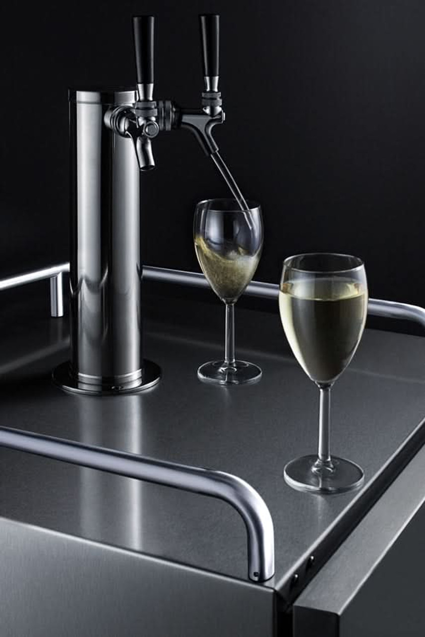 Summit - 24" Wide Built-In Wine Kegerator - SBC682WKDTWIN