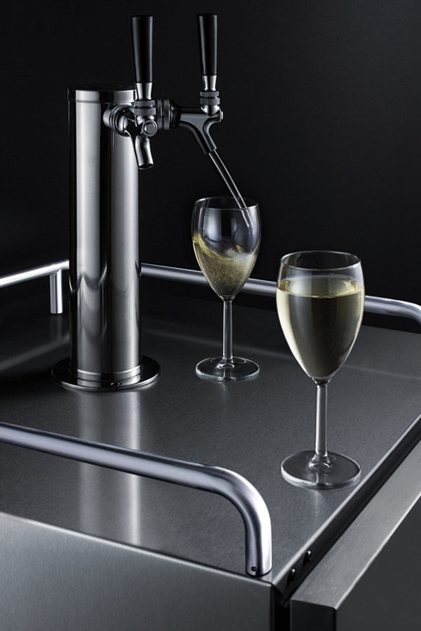 Summit - 24" Wide Built-In Wine Kegerator - SBC682WKDTWIN