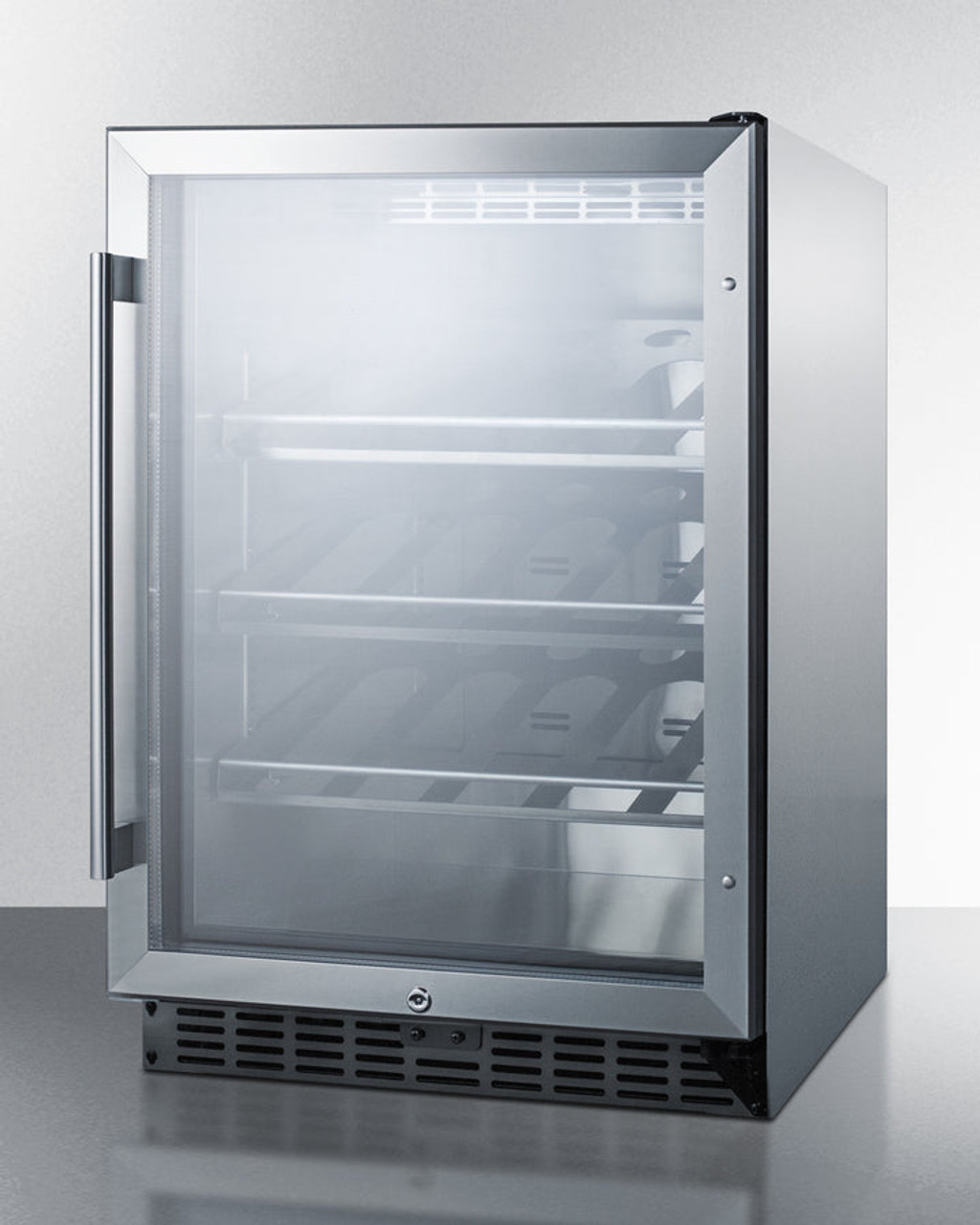 Summit 24-Inch Outdoor Beverage Center with Charcoal Glass Door - SCR611GLOSCH
