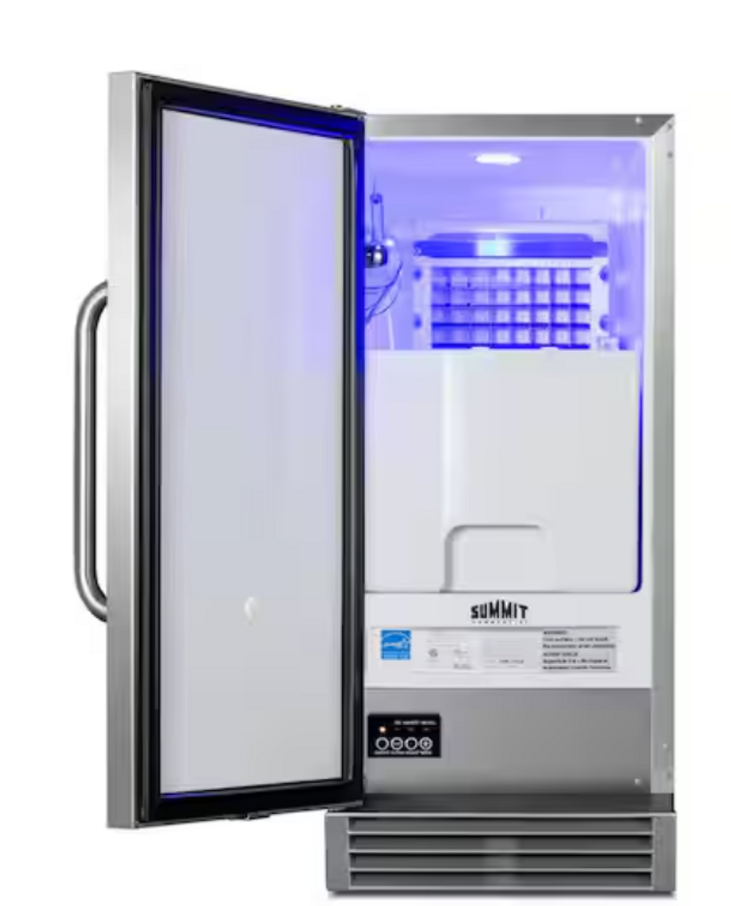 Summit - 15 inch 50 lb. Built-In Outdoor Ice Maker in Stainless Steel - BIM47OSE