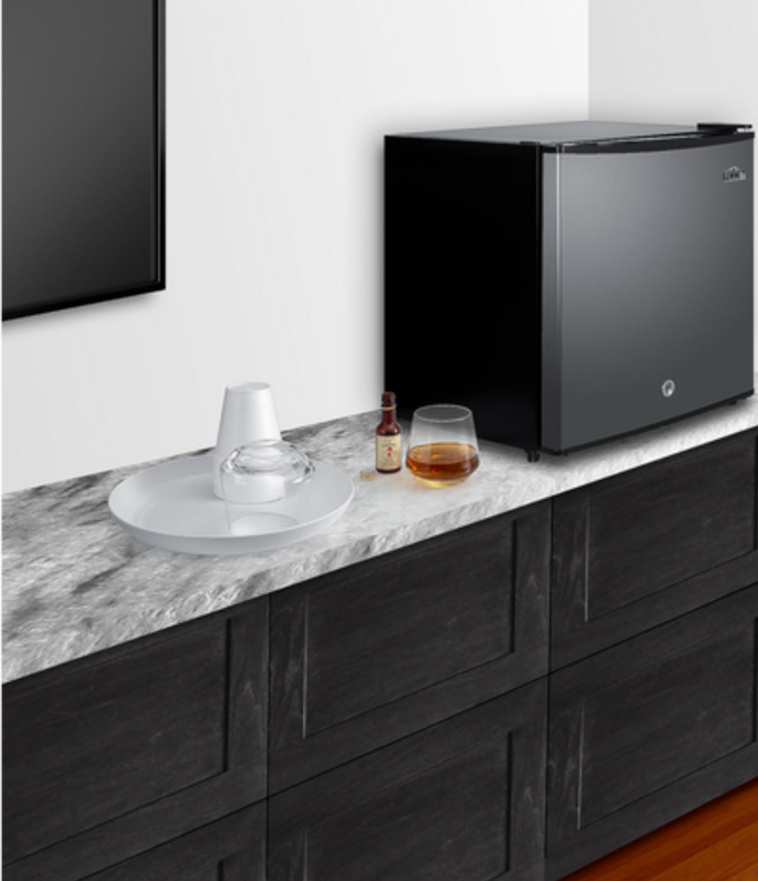 Summit - 18" Wide Compact Minibar with stainless steel door and front lock - MB42SS
