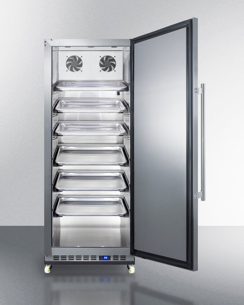 Summit Commercial 24" Wide Mini Reach-In All-Refrigerator with Dolly - FFAR121SSRI