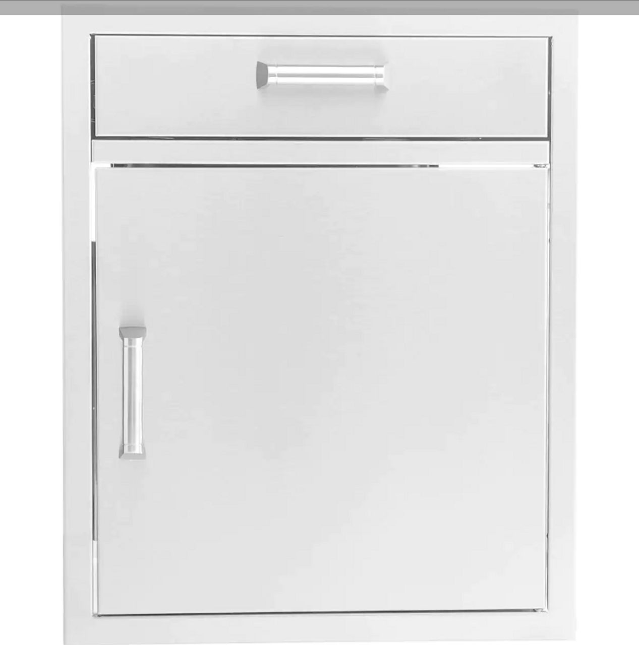 Eloquence 21-Inch Stainless Steel Single Access Door & Drawer Combo, Contempo - Eloquence-260-SV24-DR1 + Eloquence-350H-Handle (2)