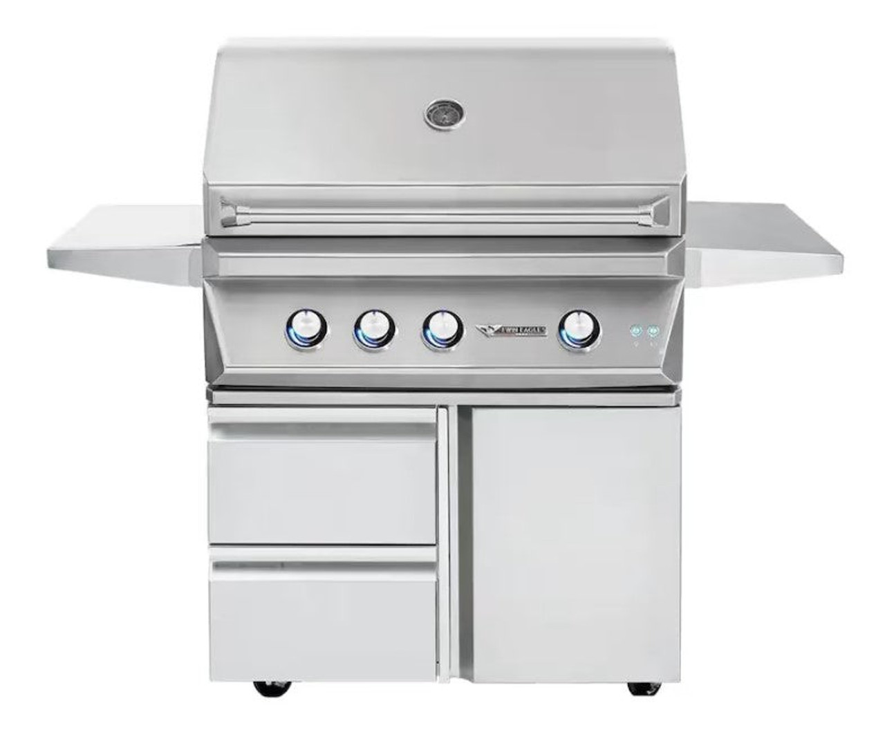 Twin Eagles TEBQ36RS-CN + TEGB36SD-B Natural Gas with Cover and Double Side Burner - PCKG1-TEBQ36RS-CN + TEGB36SD-B