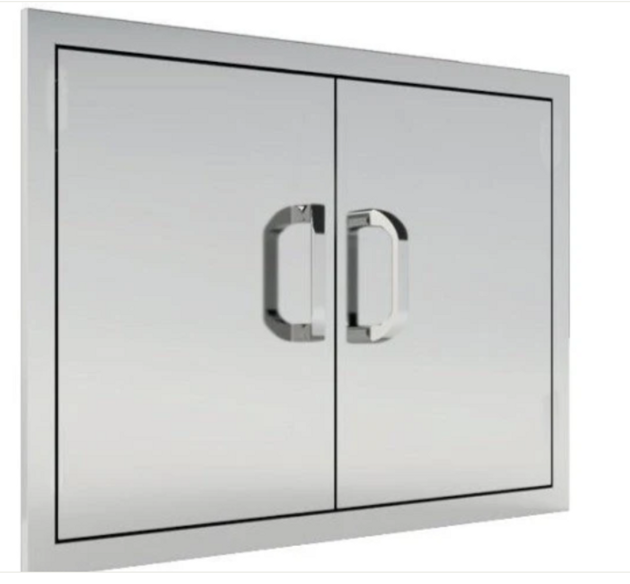 PCM BBQ-260-AD25 Double Access Door with Trash Bin and Tripple Drawer - PCKG1-BBQ-260-AD25