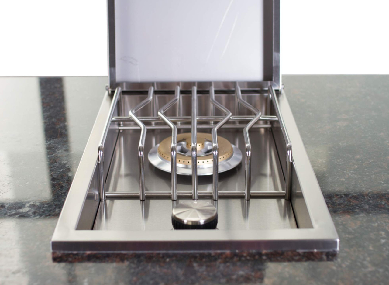 Bonfire Whistler - 28-Inch 2-Burner Drop In NG Griddle with Side Burner and Door/Drawer Combo - PCKG1CBBGD-NGSBDD