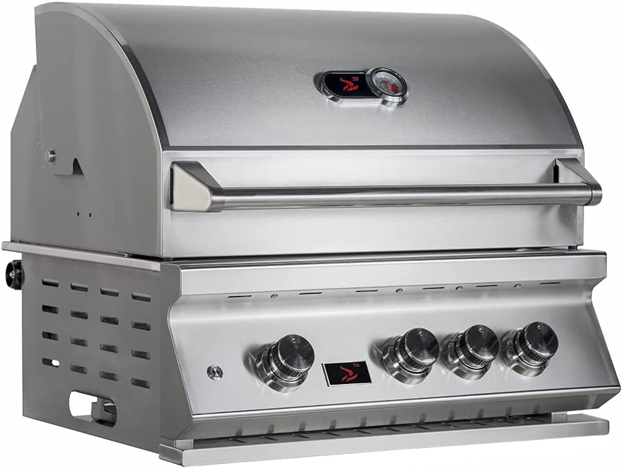 Bonfire Whistler - 28-Inch 3-Burner Built-In LP Grill with Side Burner Door/Drawer Combo and Smoker Box - PCKG2CBB3-LP-DDSMKBX