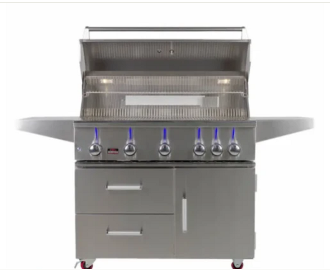 Bonfire Whistler Prime 500 - 42-Inch 5-Burner Freestanding LP Grill with Side Burner and Rotisserie Kit