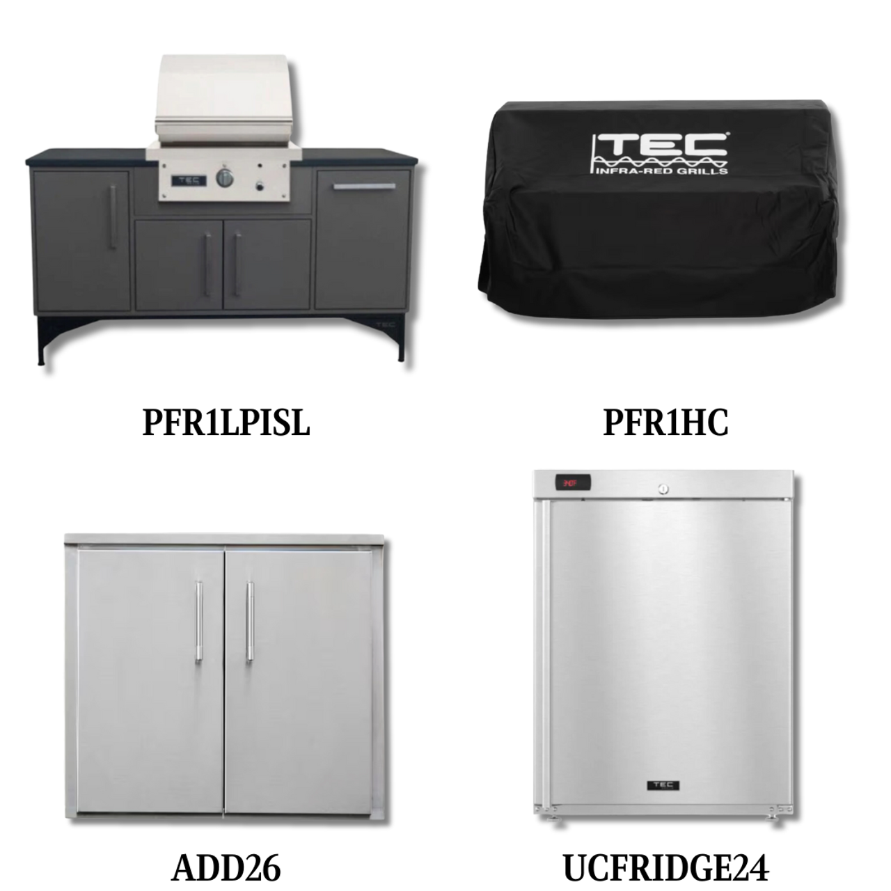TEC PFR1LPISL Liquid Propane Gas with Cover, and Double Access Door and Refrigeration - PCKG2-PFR1LPISL