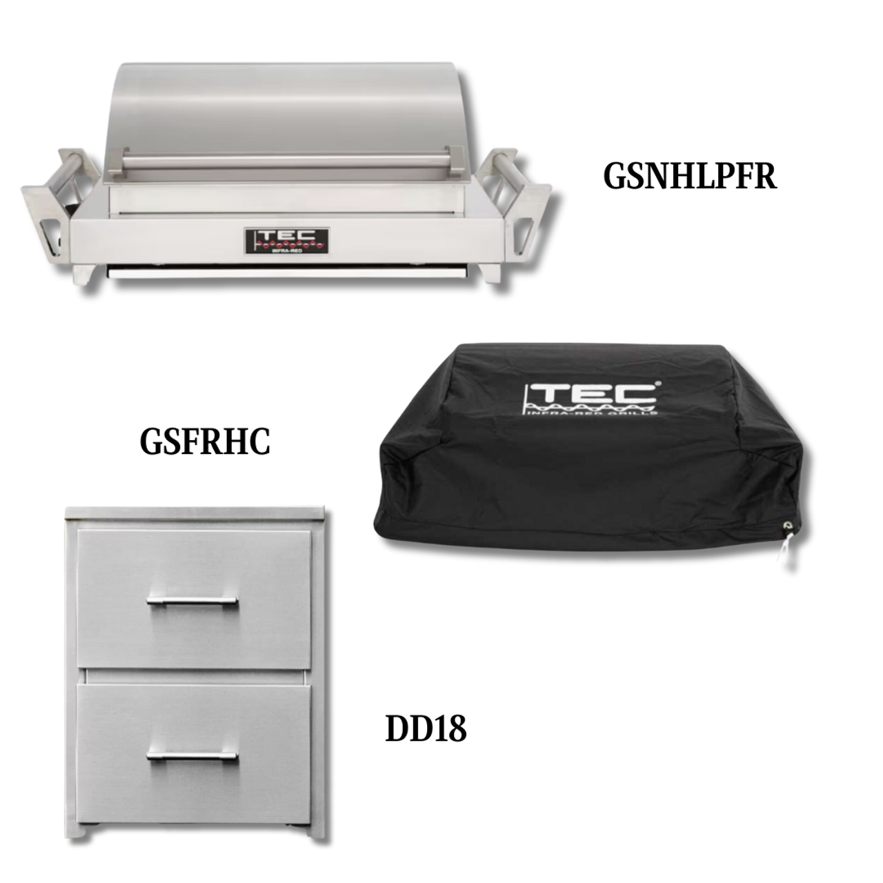 TEC GSNHLPFR Liquid Propane Gas with Cover and Double Access Drawers - PCKG1-GSNHLPFR
